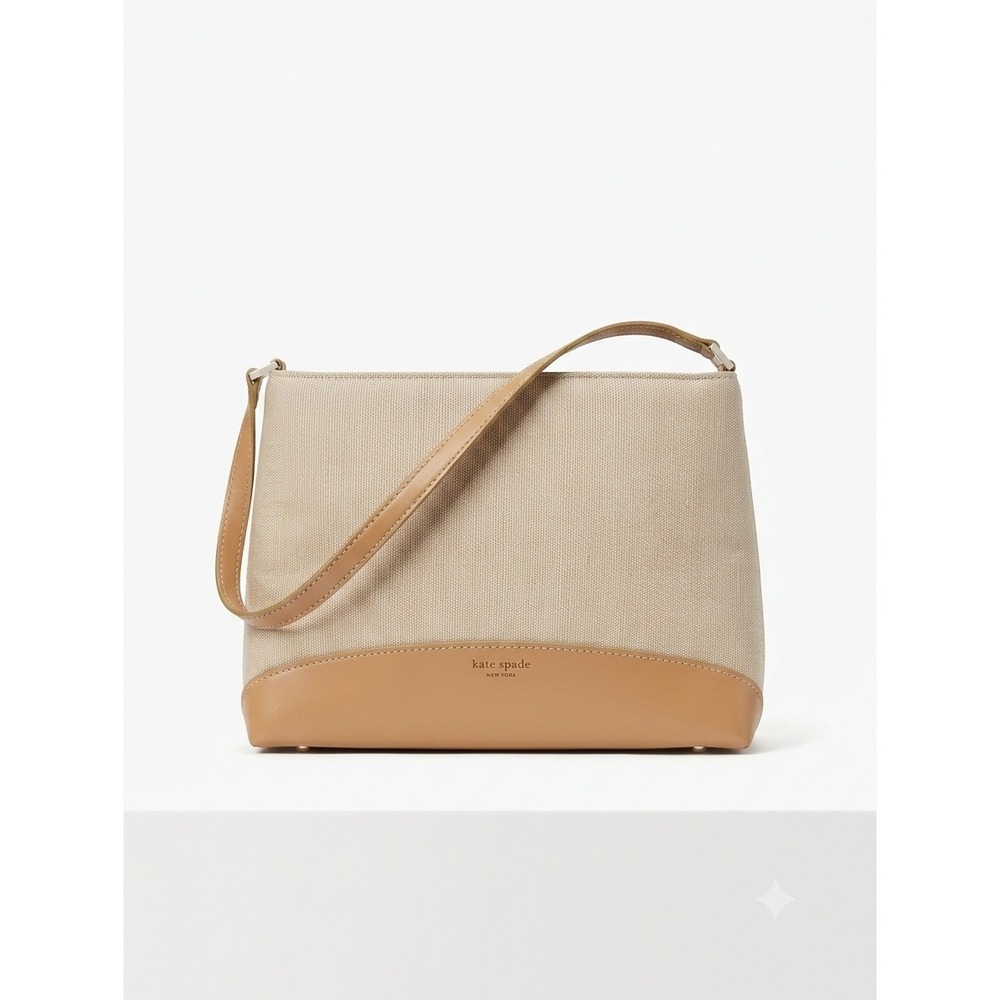Kate Spade New York Vintage 90s Canvas and Leather Shoulder Bag